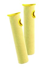 Chrániče předloktí z pleteného aramidu a otvorem pro palec