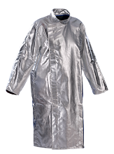 Ochranný plášť JUTEC se svislým šikmým zapínáním z preox-aramidové tkaniny s AL povlakem pro horké provozy