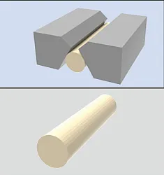 Keramická podložka kulatá na hliníkové lepící pásce, délka 0,6 m