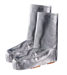 Pohliníkované ochranné kamaše JUTEC z preox-aramidové tkaniny s AL povlakem pro horké provozy do 1000oC