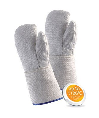 Rukavice JUTEC ze silikátové tkaniny krátkodobě do 1100° C CE Cat III