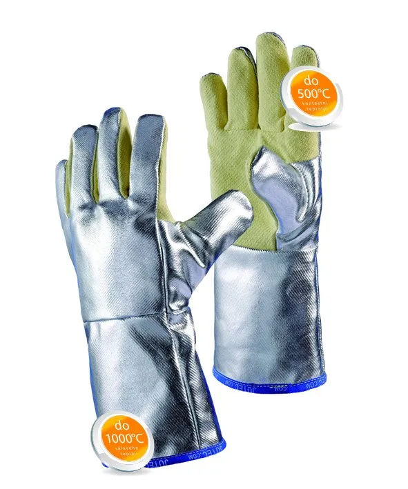 Tepelně odolné rukavice JUTEC do 500 °C kontaktního a 1000 °C sálavého tepla H115A23x-W2