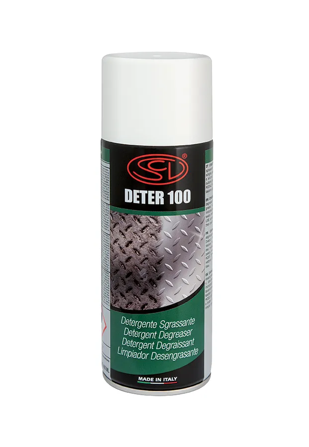 DETER100 - Průmyslový čistič a odmašťovač pro pevné povrchy sprej 400 ml